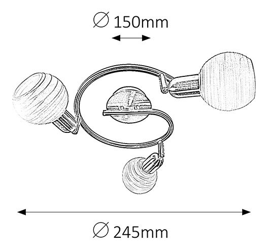 Bodové svietidlo Aurel 6343 (saténová chrómová + biely vzor )