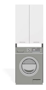 Skrinka nad práčku Perdieron 2 (antracit + biela)