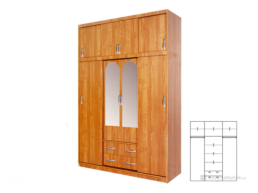 Ormar za garderobu Betty (s ogledalom) 