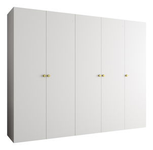 Dulap de haine 250 cm Parna 1 (alb + Auriu)