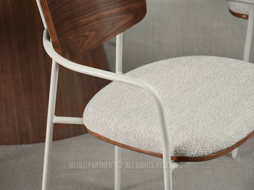 Stolička Február (orech + sivá)