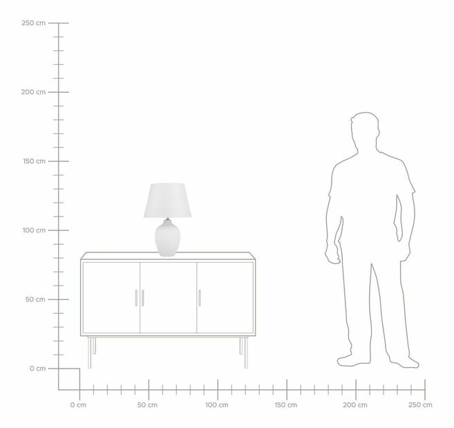 Stolná lampa Fenton (biela)