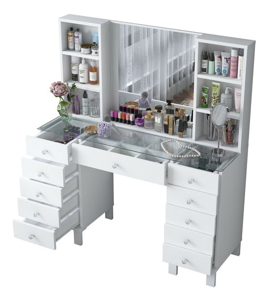 Toaletný stolík Beja (biela)