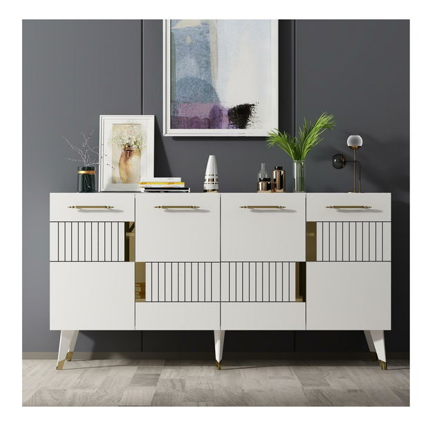 Dulap Lotoka 1 (alb + auriu) 