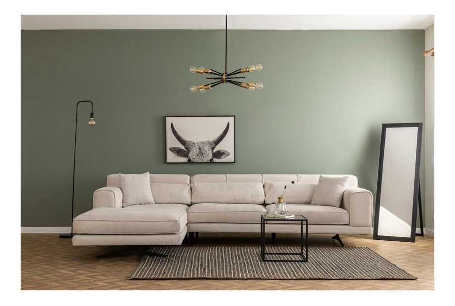 Kutna garnitura Jivagona (L) (bež + crna)