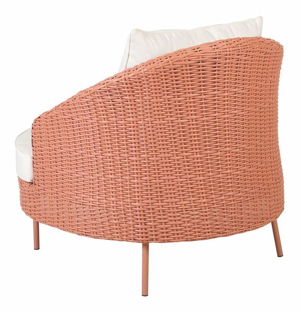 Kerti fotel zsámollyal Al (rózsaszín)