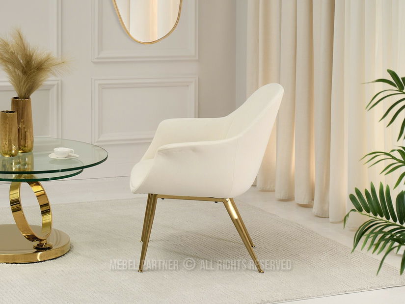 Fotoliu de design Osmogos (crem + negru)