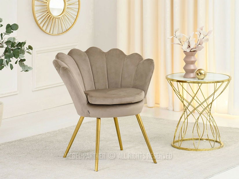 Fotoliu relax Laziam (bej + auriu)