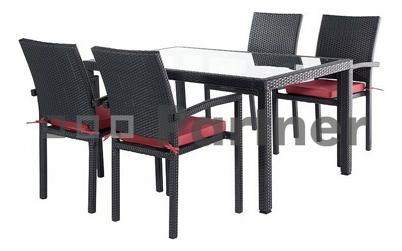 Záhradný nábytok Gdaňsk II. 1+4 (umelý ratan)