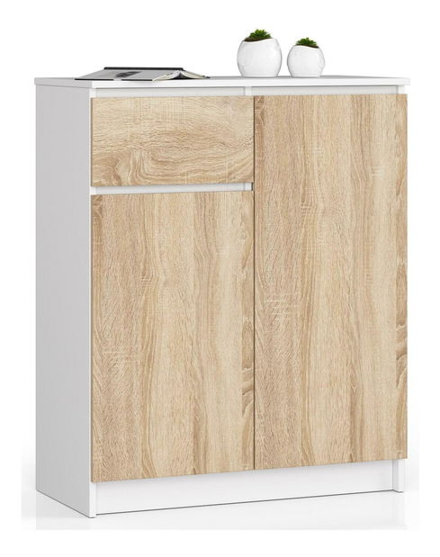 Komód Kaveri (fehér + szonoma tölgy)