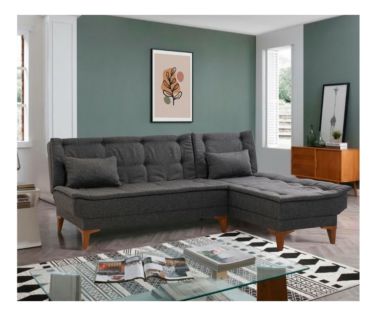 Rohová sedačka Santic (antracit)