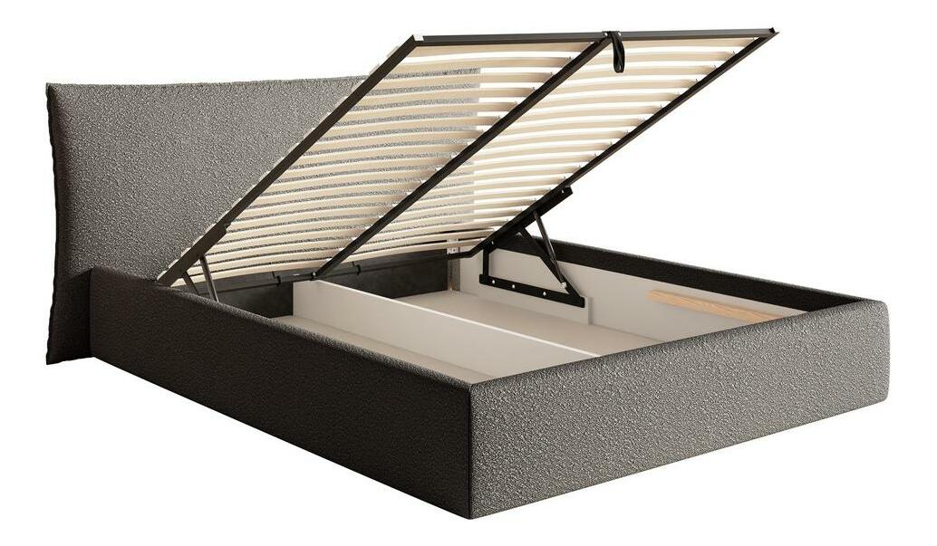 Manželská posteľ 180 cm Swiftie 180 (sivá + čierna)