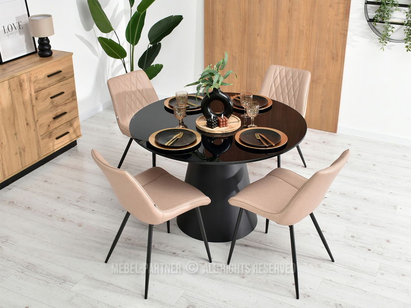 Stolička Aron (béžová + čierna)