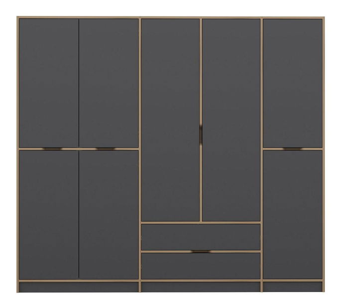 Šatníková skriňa Elenes (antracit)