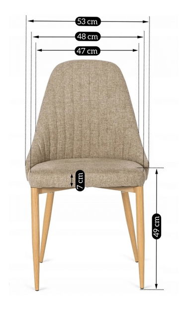 Étkezőszék Trasladal (bézs) 