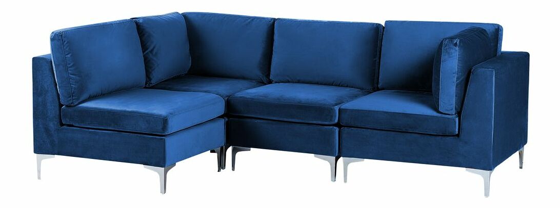 Kutna garnitura Eldridge (baršunasto plava) (D)