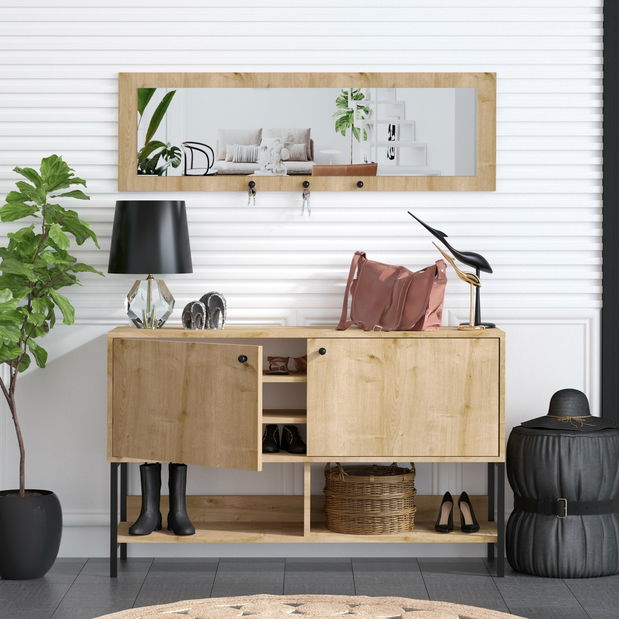 Predsieňová zostava Aliex 3 (Dub safírový) (so zrkadlom)