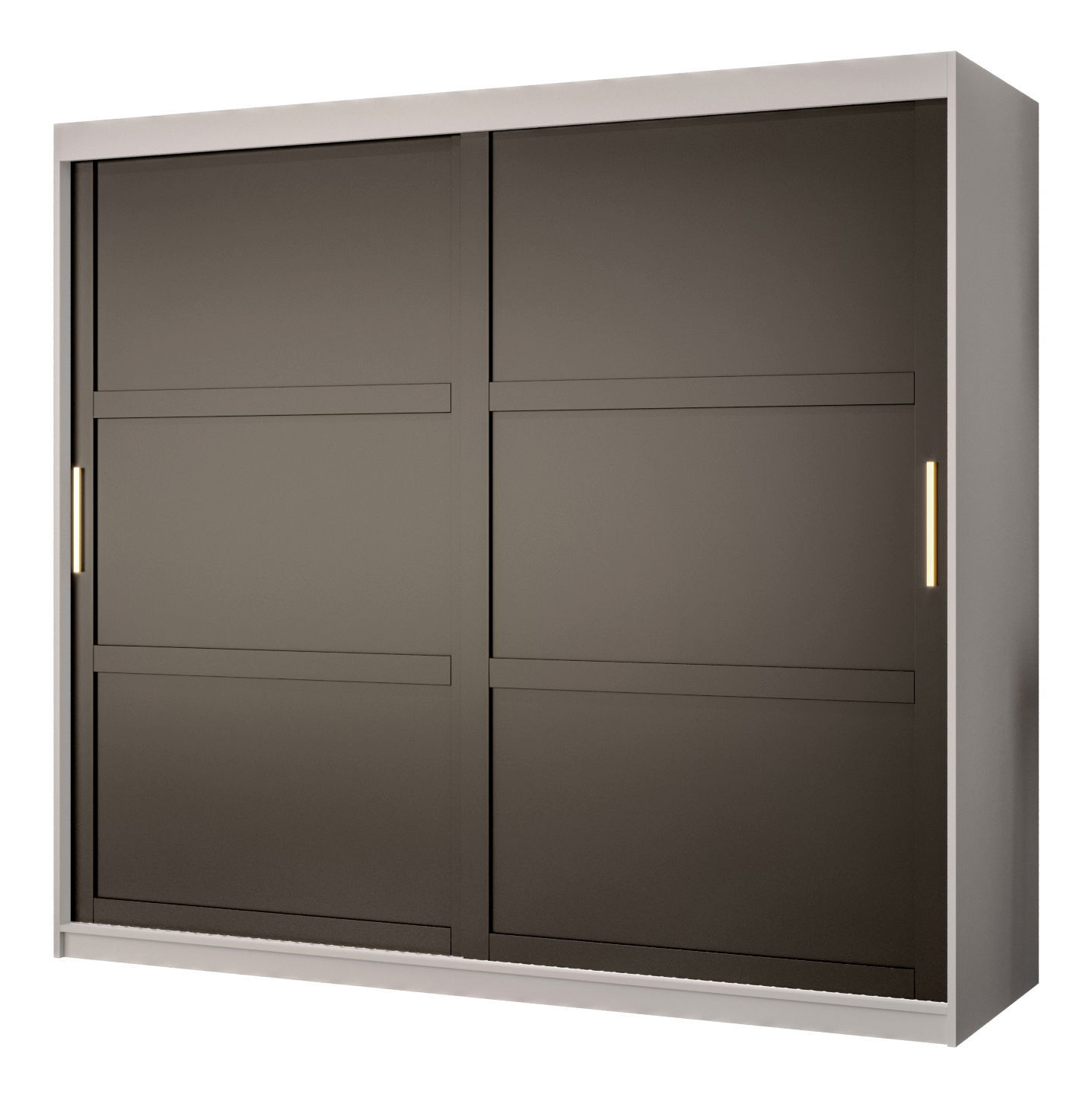 Dulap de haine Riven 1 200 (alb mat + negru mat)