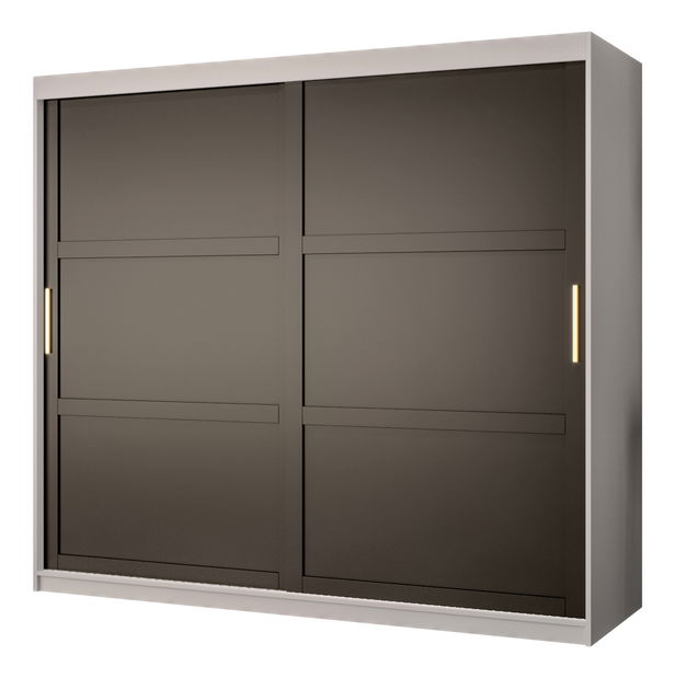 Ormar za garderobu Riven 1 200 (bijela mat + crna mat)