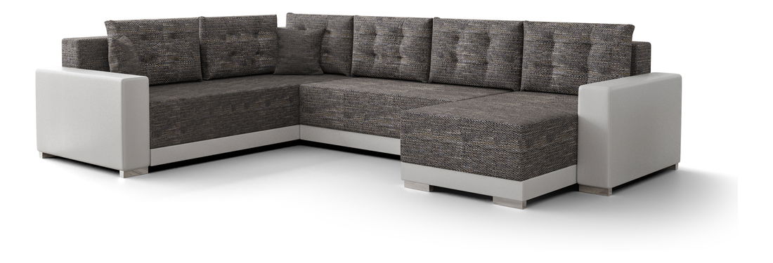 U alakú sarokkanapé Odyssey 3 (szürke + fehér) (B)