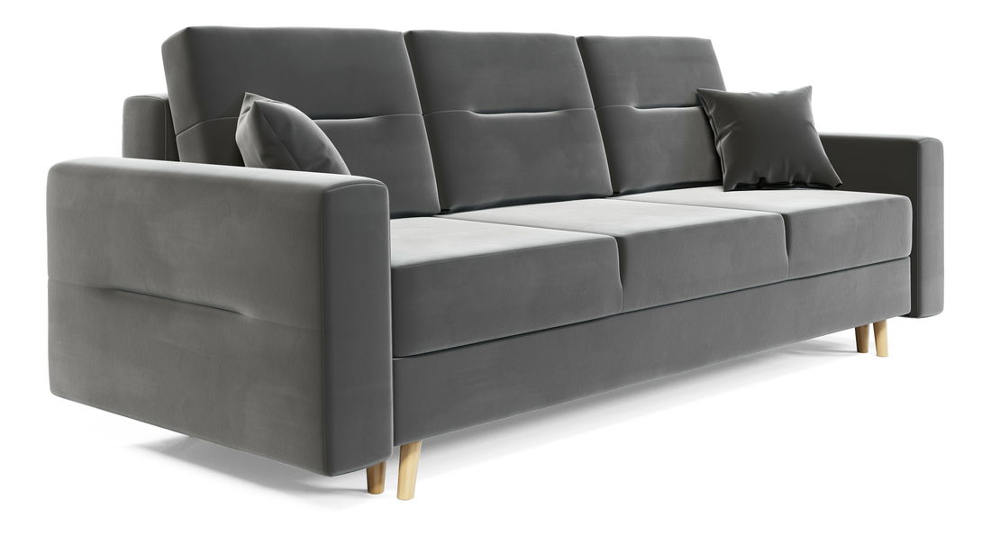 Canapea extensibilă Bergenia (gri + Perne gri)