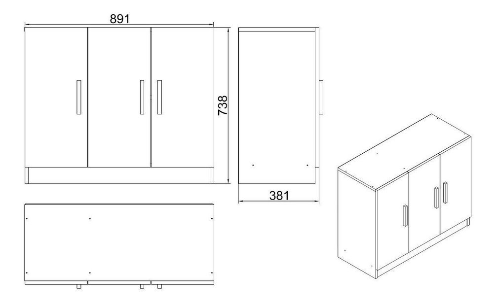 Dulap Vincent 5 (Nuc + Antracit)