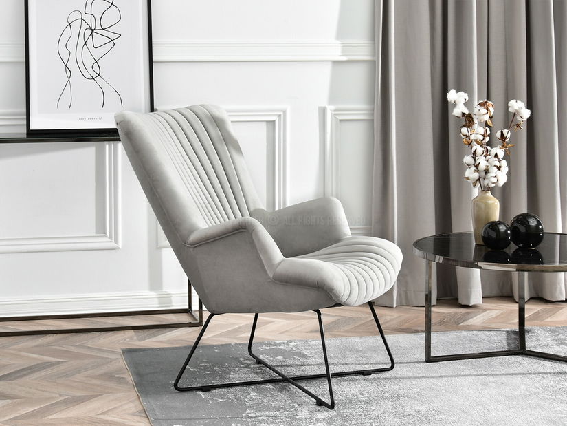 Fotoliu relax Nuttshell (gri + negru)