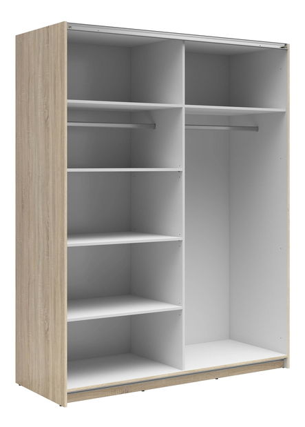 Ormar za garderobu s kliznim vratima Tetrix 32 (hrast sonoma) (s ogledalom)