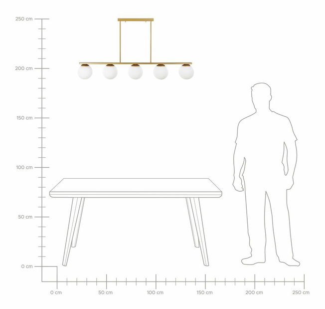 Závesné svietidlo Zuzuli (zlatá) 