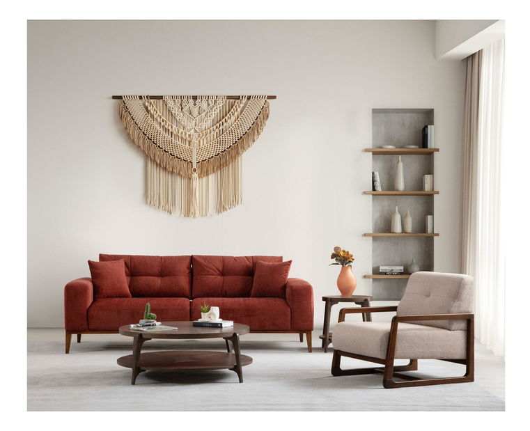 Fotelja Atonetta (bež + orah)