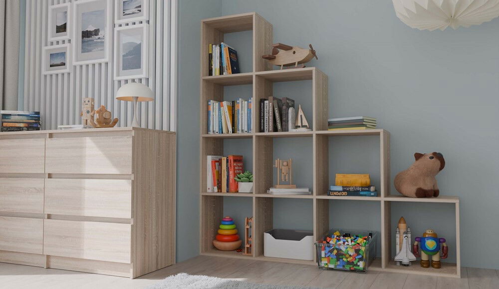 Regál Respeto 4 (dub sonoma)