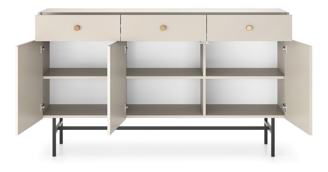 Comodă Desanta 3D3SZ (bej + negru)