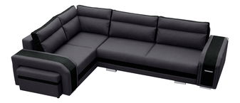 Sarokkanapé Asperata (sötétszürke + fekete) (B)