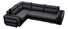 Rohová sedačka Asperata (tmavosivá + čierna) (L)
