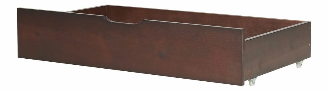 Set 2 ks úložných zásuviek do postele Raynetta (tmavé drevo) 