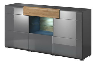 Vitrin Tamie Typ 26 (sötétszürke + tölgy)