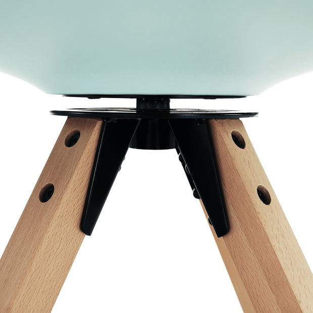 Otočná stolička Dolena (mentolová ekokoža)