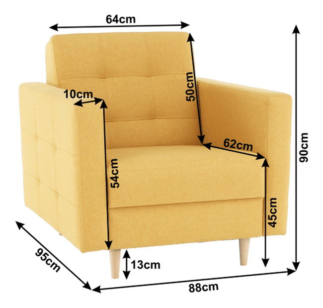 Sjedeća garnitura Armendia (oker)