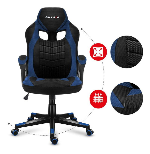 Játék szék Fusion 2.5 (fekete + kék)