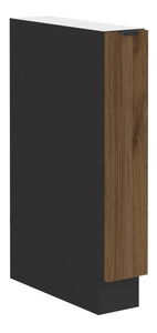 Dolná kuchynská skrinka s výsuvným košom Manana 15 D CARGO BB (korpus: čierna matná + front: orech okapi)