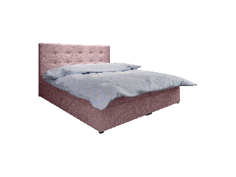 Manželská posteľ  Boxspring 160 cm Fade 1 (ružová) (s matracom a úložným priestorom)