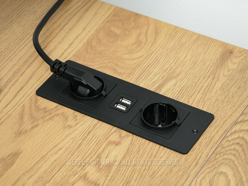 Masă PC Matts C (stejar + negru)