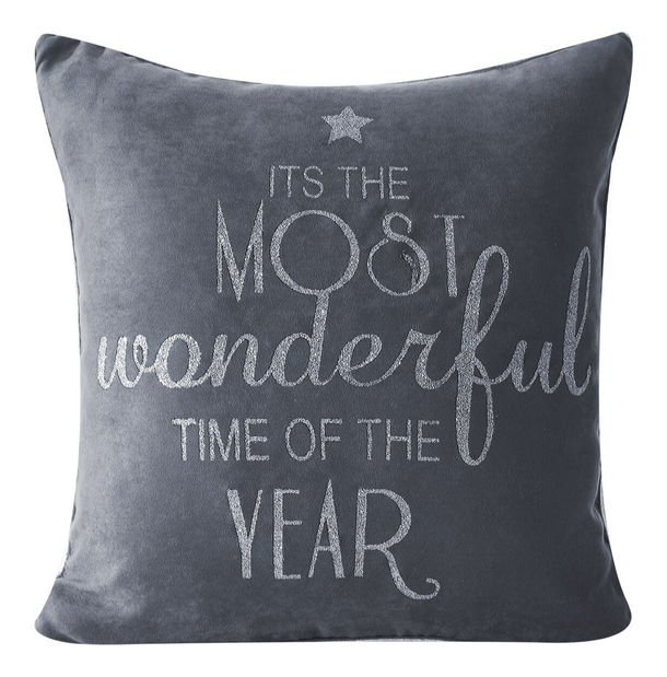 Pernă decorativă 40X40 cm Felix (grafit + argintiu) (1 buc)