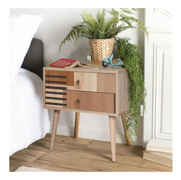 Éjjeliszekrény Tobobi 5 (többszínű)