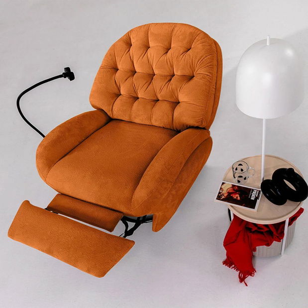 Polohovateľné kreslo Dremie (červená)