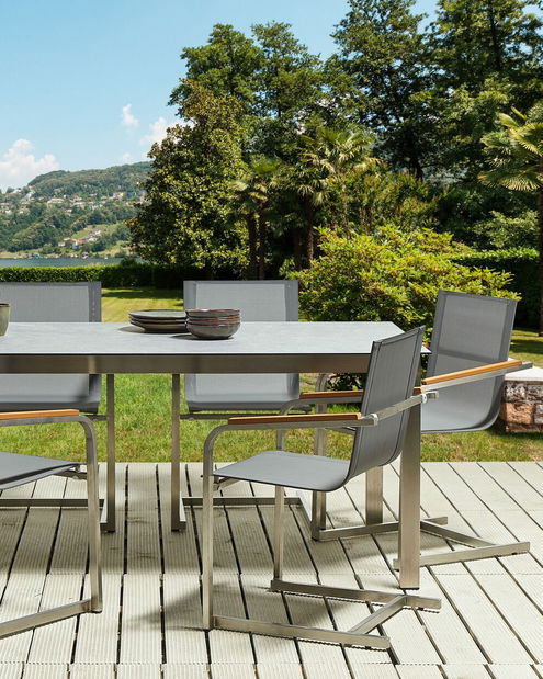 Set 2 buc. scaune de grădină COLSO (gri)