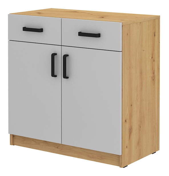 Dulap de lucru Mantela 105 (stejar artisan + gri deschis)