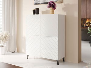 Komód Stellan-200 100 (fehér + fényes fehér)