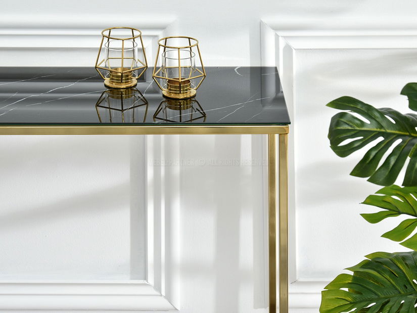 Konzolni stolić Bella Kons (crna + zlatna)