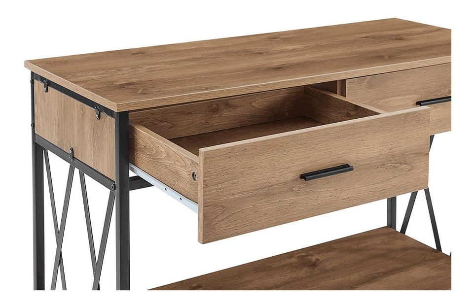 Konzolni stol Nevada (hrast + crna)